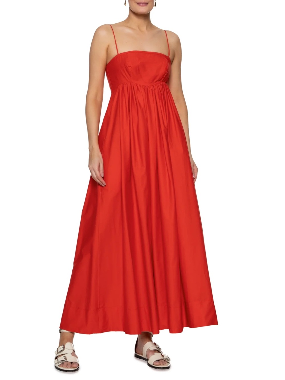 FARM Rio Red Sundress with Spaghetti Straps - Picture 2 of 6